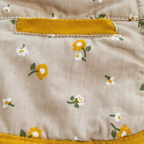 VTG NICOLE MILLER NY QUILTED TAN&YELLOW GOLD FLORAL PRINT JACKET*GIRLS 18 Months - Picture 9 of 10